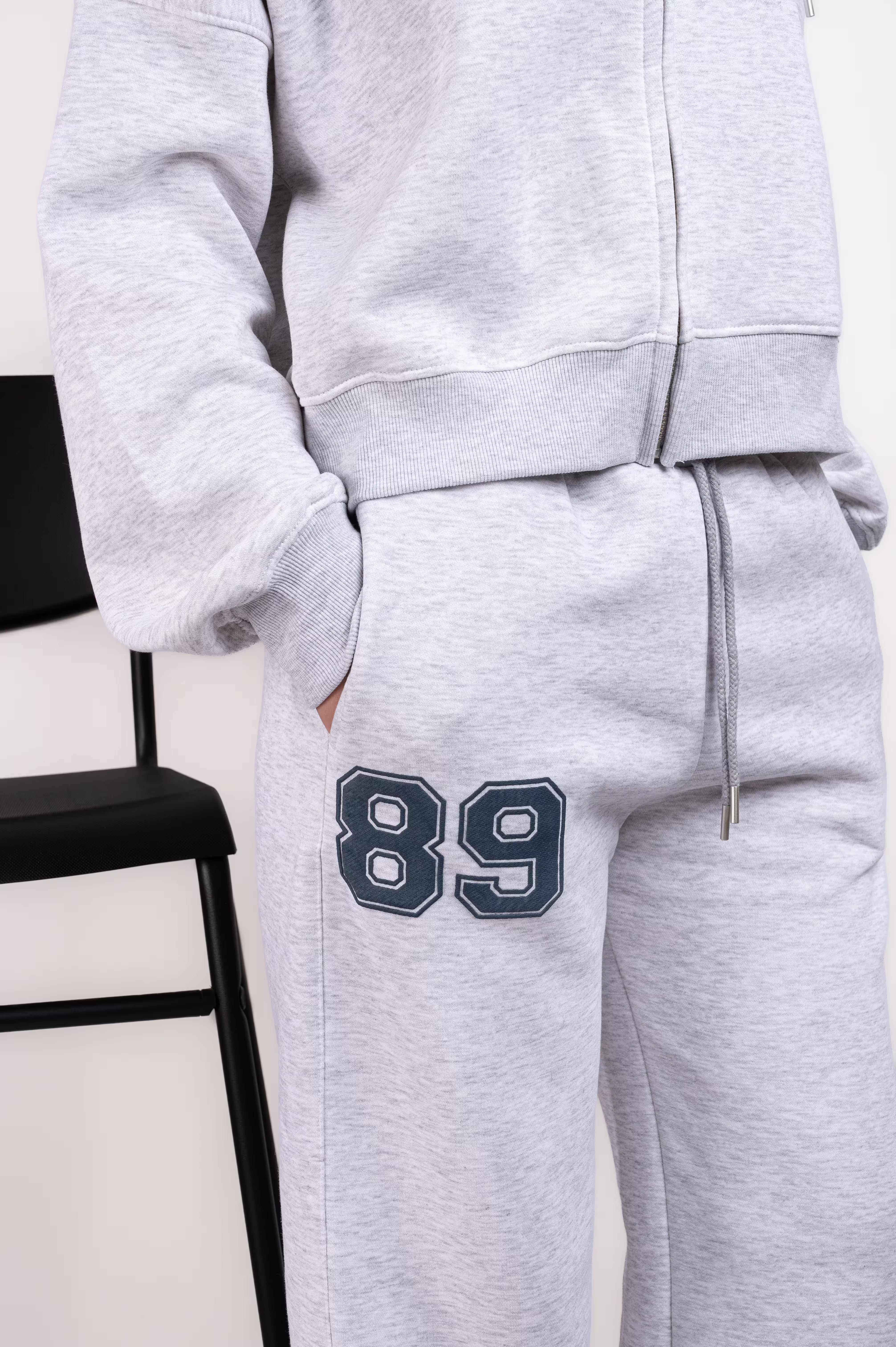 MELANGE GREY TROUSERS