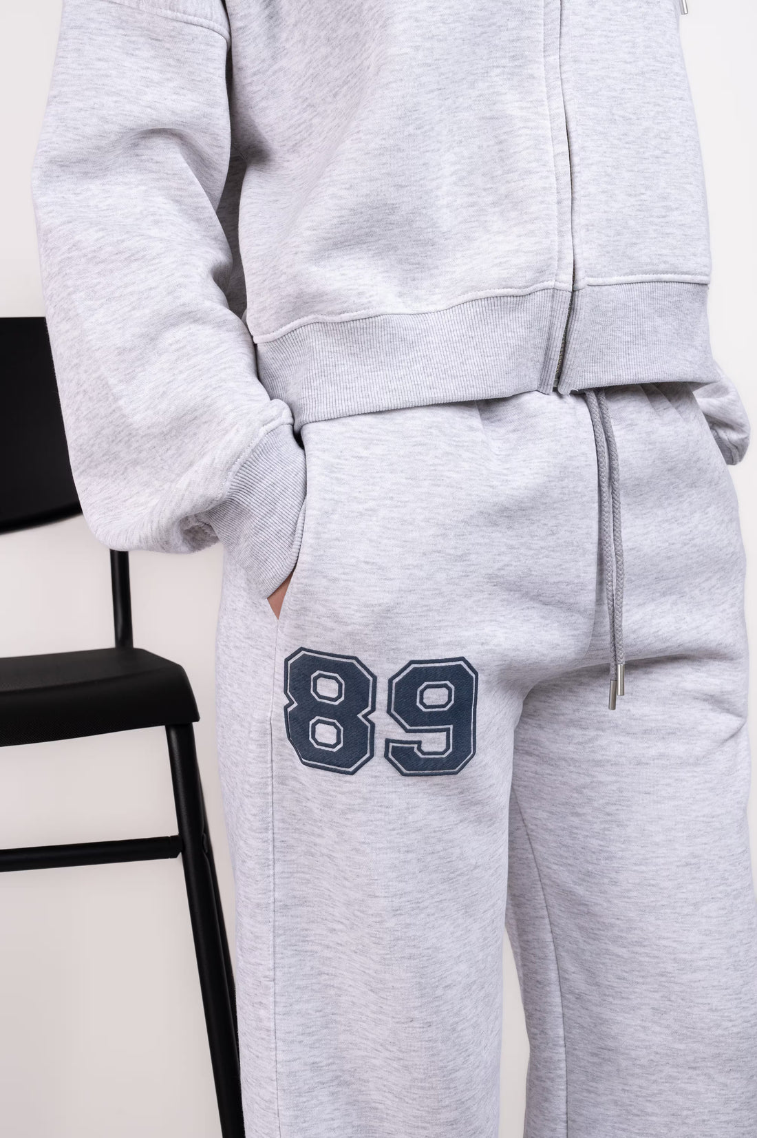 MELANGE GREY TROUSERS